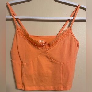 Pacsun cropped tank top with bow